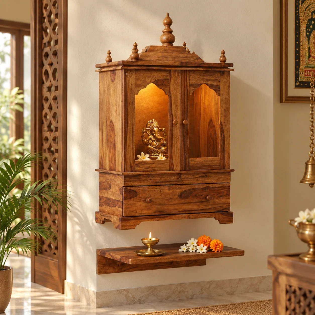 Brahma Grand Home Temple Unit styled in a room