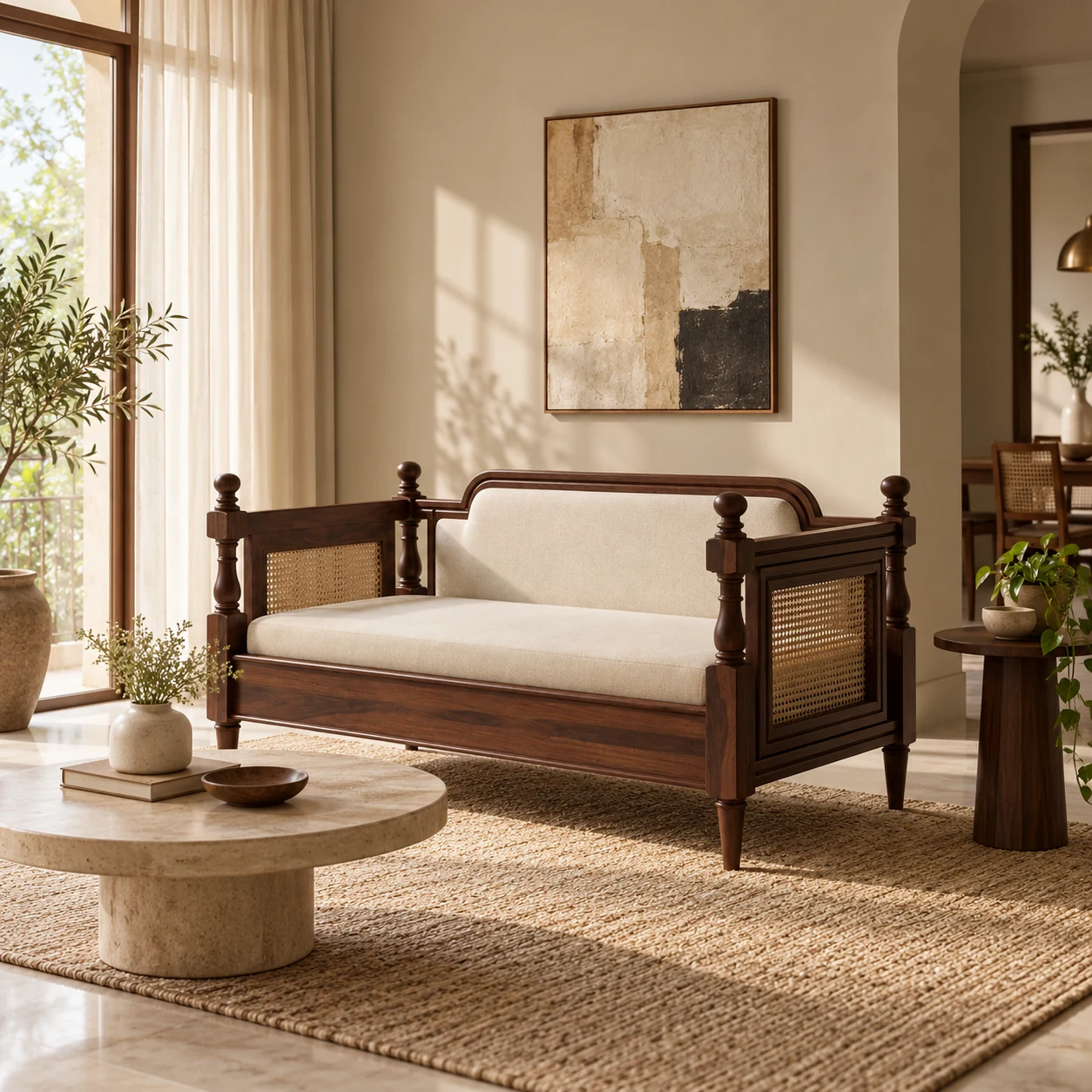 Marbella Deep Seater Sofa styled in a room