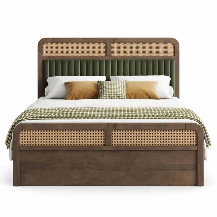 Sienna Modern Wingback Bed
